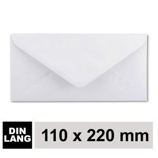 Enveloppes Patte en DIN Long & DIN B6//Blanc//crème 200 Stück DIN Lang Creme 