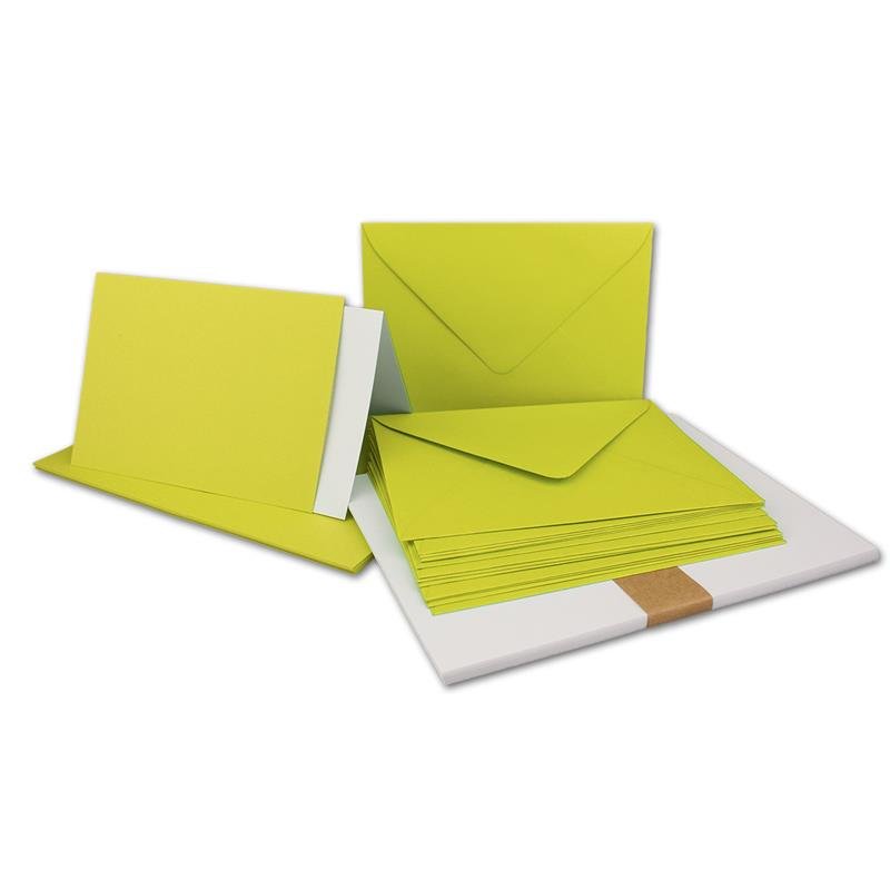 SET DI 25 biglietti con busta formato DIN A5 14,8 x 21 cm carta kraft