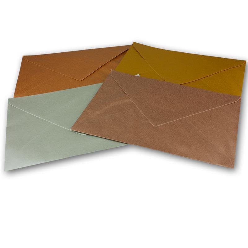 Sobres De Papel Kraft - Pack De 50 Unidades Color Marrón Vintage, Con Adhesivo Húmedo, Para Cartas, Invitaciones Y Tarjetas