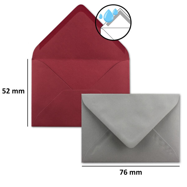 Mini-Briefumschläge Silber - 140 Stück, 10,2 X 7 Cm, Für Geschenkkarten