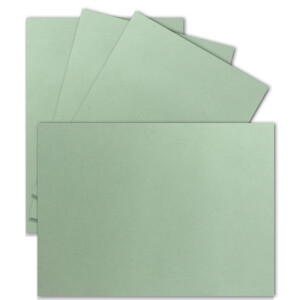 25 Einzel-Karten DIN A6 - 10,5 x 14,8 cm - 240 g/m² - Eukalyptus  - Tonkarton - Bastelpapier - Bastelkarton- Bastel-karten - blanko Postkarten