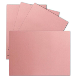 400 Einzel-Karten DIN A6 - 10,5 x 14,8 cm - 240 g/m² - Altrosa  - Tonkarton - Bastelpapier - Bastelkarton- Bastel-karten - blanko Postkarten