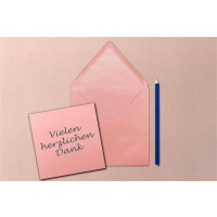 Quadratisches Einzelkarten-Set - 15 x 15 cm - mit Brief-Umschlägen - Altrosa - 25 Stück - für Grußkarten & mehr - FarbenFroh by GUSTAV NEUSER