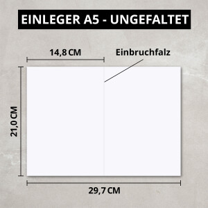 100x Faltkarten Set DIN A5 in Eukalyptus Grün inkl. Umschlägen DIN C5 und passenden Einlegeblättern in Weiß - blanko Klappkarten 14,8 x 21 cm