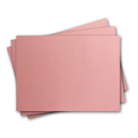 50 Stück Karte mit Umschlag Set - Einzel-Karten Din A5 - 14,8 x 21 cm Altrosa mit Brief-Umschlägen Din C5 - 15,4 x 22 cm Altrosa - Nassklebung