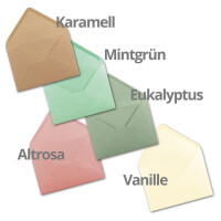 50 Brief-Umschläge - Farbenmix-Paket 4 - DIN C6 - 114 x