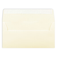 25 Brief-Umschläge DIN Lang - Vanille (Creme) - 110 g/m² - 11 x 22 cm - sehr formstabil - Haftklebung - Qualitätsmarke: FarbenFroh by GUSTAV NEUSER