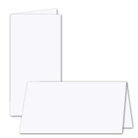 10x Faltkarten-Set DIN Lang inkl. Briefumschlägen mit silbernem Seidenfutter und weißen Einlegeblättern in Vintage Kraftpapier Sandbraun (Braun) - 10,5 x 21 cm - für Einladungen und Grußkarten