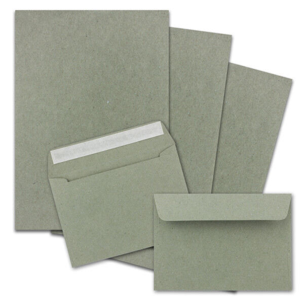 50x Briefpapier-Sets DIN A4 mit C6 Briefumschlägen, Haftklebung - Kra,  17,25 €