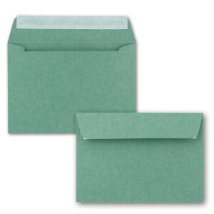 25x Briefpapier-Sets DIN A4 mit C6 Briefumschlägen, Haftklebung - Kraftpapier Eukalyptus-Grün - Recycling-Schreibpapier mit Kuverts - FarbenFroh by GUSTAV NEUSER