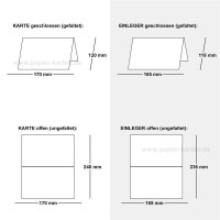 100 Faltkarten-Sets - Rosa - 12 x 17 cm - DIN B6 Klapp-Karte