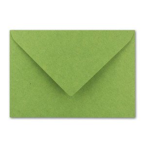 15x Vintage Brief-Umschläge DIN C5 Kraftpapier 120 g/m² - 157 x 225 mm - Hellgrün (grün) Recycling - Nassklebung Spitzklappe - UmWelt by GUSTAV NEUSER
