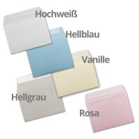 100 Briefumschläge - Farbenmix-Paket 2 - DIN C6 - 114 x 162 mm - Kuverts mit Haftklebung ohne Fenster für Gruß-Karten & Einladungen - Serie FarbenFroh