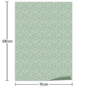 10x Geschenkpapier Motiv Blumenranke / Eukalyptus - 10 große Bogen je 70 x 100 cm - verpackt als eine Rolle - inkl. Passende Geschenkanhänger - Umweltfreundliche Geschenkverpackung - Marke Neuser