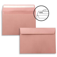 25x Faltkarten-Set DIN A5 in Altrosa (Rosa) mit Briefumschlägen DIN C5 Haftklebung inkl. passendem Einlege-Papier - für große Einladungen und Karten zum Geburtstag oder Hochzeit