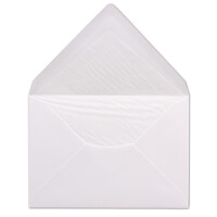 25 Briefumschläge Weiss - DIN C6 - gefüttert mit weißem Seidenpapier - 100 g/m² - 11,4 x 16,2 cm - Nassklebung - NEUSER PAPIER