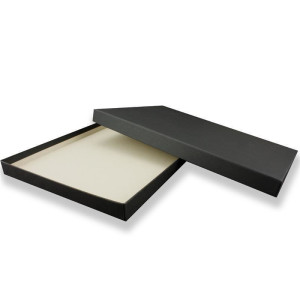 Trauerpapier DIN A4 mit handgemachtem schwarzen Rand - Briefpapier für Kondolenz - Ideal auch zum Bedrucken - mit edler schwarzer Schachtel