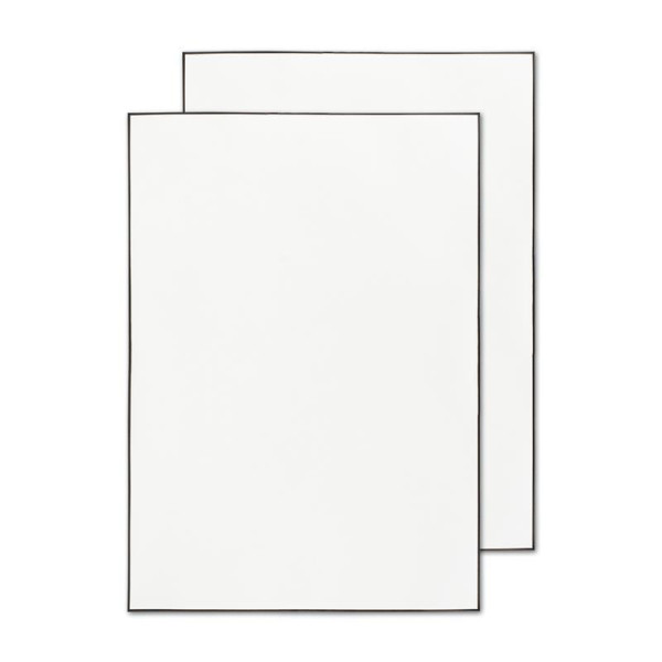 25 Stück Trauerpapier DIN A4 mit handgemachtem schwarzen Rand - 210 x 297 mm - Briefpapier für Kondolenz - Ideal auch zum Bedrucken