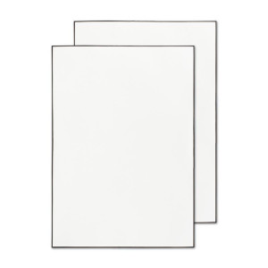 25 Stück Trauerpapier DIN A4 mit handgemachtem schwarzen Rand - 210 x 297 mm - Briefpapier für Kondolenz - Ideal auch zum Bedrucken
