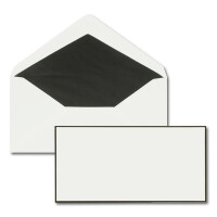 10x Trauerpapier Sets DIN A4 mit gefütterten Umschlägen - handgemachter schwarzer Rand - Briefpapier für Kondolenz