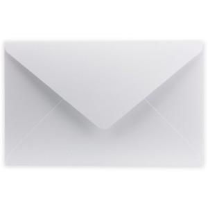 25 Stück - Trauer Briefumschlag in Weiß mit grauem Trauer-Rand - DIN B6+ - 12 x 19,5 cm - ohne Klebung