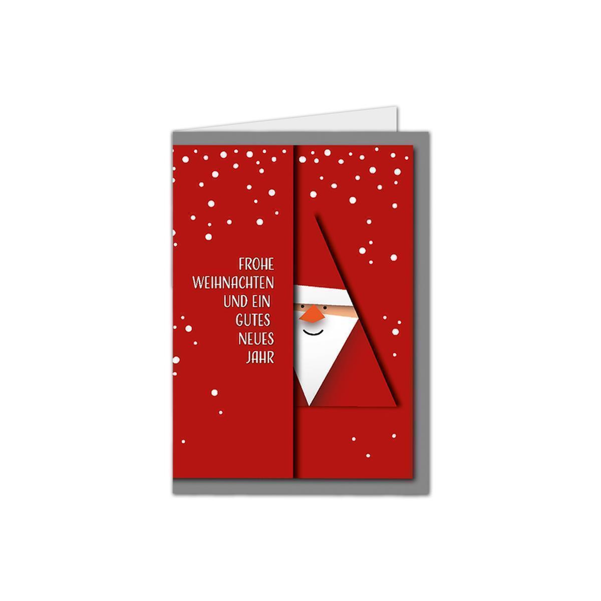 Klappkarte Format A6 Grußkarte zu Weihnachten inklusive Briefumschlag Weihnachtskarte “Zuckerstange” 