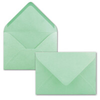 25x Briefpapier-Sets DIN A5 mit C6 Briefumschlägen - Mintgrün -Nassklebung (Grün) - mattes Schreibpapier mit Kuverts - FarbenFroh by GUSTAV NEUSER