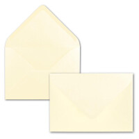 25x Briefpapier-Sets DIN A5 mit C6 Briefumschlägen - Vanille -Nassklebung (Creme) - mattes Schreibpapier mit Kuverts - FarbenFroh by GUSTAV NEUSER