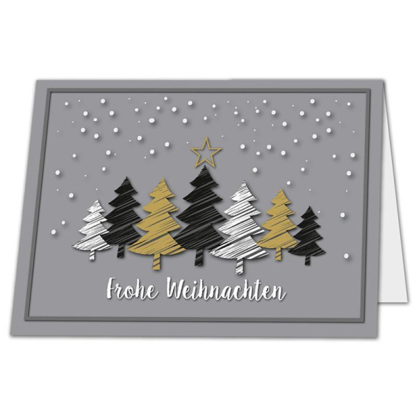 50 Weihnachtskarten 6 Motive Grußkarten Klappkarten Umschläge 22-4410 