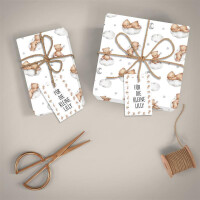 5x Geschenkpapier für Baby/Kind Motiv Bär- 5 gro&s
