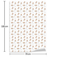 5x Geschenkpapier für Baby/Kind Motiv Bär- 5 gro&s