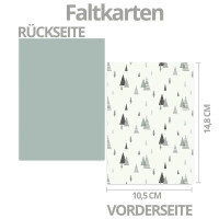10x nachhaltiges Weihnachtskarten-Set DIN A6 in Naturwei&szl