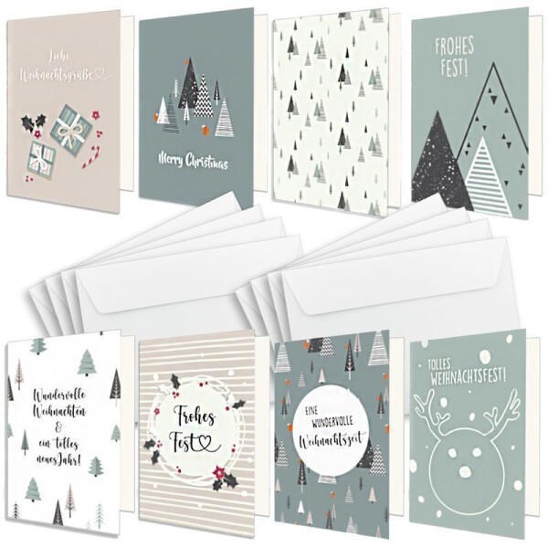 Extra Große Weihnachtskarte 30,5 X 19,1 Cm - 8-seitig, Geprägt, Für Besondere Freunde