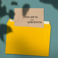 50x große XXL Briefumschläge DIN C4 in Sonnengelb (Gelb) - 22,9 x 32,4 cm - Haftklebung ohne Fenster - Versandtasche für DIN A4 geeignet