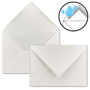 A5 Doppelkarten Set inklusive Briefumschläge - 150er-Set - Blanko Einladungskarten in Hochweiß mit gerippten Briefumschlägen (Strukturprägung)