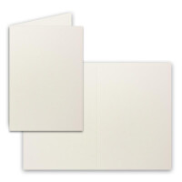150x Karten-Set DIN B6 - Naturweiß - Vanille - Kraftpapier Braun - Faltkarten mit Umschläge - 3 Farben - 12 x 17 cm & Umschläge - 12,5 x 17,5 cm