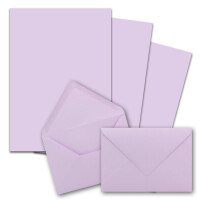 25x Briefpapier-Sets DIN A5 mit C6 Briefumschlägen - Lila - Nassklebung - mattes Schreibpapier mit Kuverts - FarbenFroh by GUSTAV NEUSER