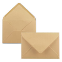 75x Briefpapier-Sets DIN A5 mit C6 Briefumschlägen - Karamell - Nassklebung (Braun) - mattes Schreibpapier mit Kuverts - FarbenFroh by GUSTAV NEUSER