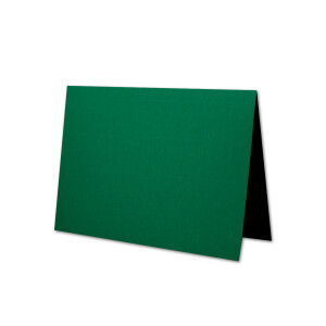 10 x Kartenpaket mit gefütterten Brief-Umschlägen - gerippt - DIN A6/C6 - Dunkelgrün - 10,5 x 14,8 cm - Nassklebung - NEUSER PAPIER