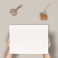 50x stabiler DIN A3 Bastelkarton Papierbogen mit Leinenstruktur in Hochweiß (Weiß) - 42 x 29,7 cm - 240 g/m² - Planobogen zum Basteln und Selbstgestalten - FarbenFroh