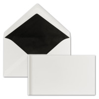 200 Sets - Trauer Briefpapier mit grauem Schattenrand und dazu passende Briefumschläge mit schwarzem Seidenfutter, B6 190 x 232 mm