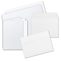 10x Faltkarten Set mit Einleger DIN A6 / C6 - Doppelkarten m