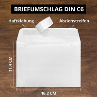 10x Faltkarten Set mit Einleger DIN A6 / C6 - Doppelkarten m