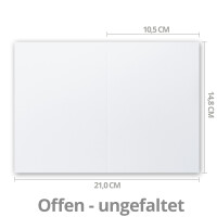 10x Faltkarten Set mit Einleger DIN A6 / C6 - Doppelkarten m