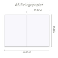 10x Faltkarten Set mit Einleger DIN A6 / C6 - Doppelkarten m