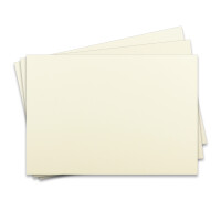 200x Einzelkarten Set mit Briefumschlägen DIN A6 / C6 in Vanille (Creme) - 14,8 x 10,5 cm - ohne Falz
