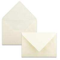 200x Einzelkarten Set mit Briefumschlägen DIN A6 / C6 in Vanille (Creme) - 14,8 x 10,5 cm - ohne Falz