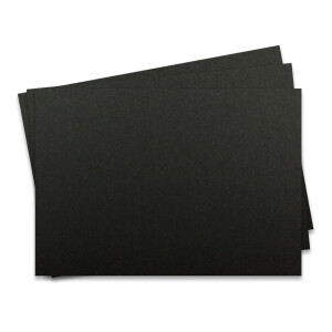 25x Einzelkarten Set mit Briefumschlägen DIN A6 / C6 in Schwarz - 14,8 x 10,5 cm - ohne Falz