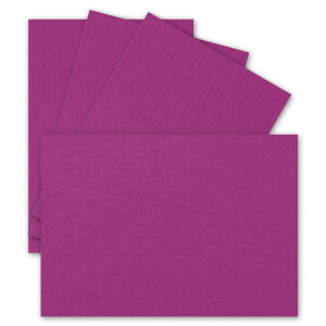 50x Einzelkarten Set mit Briefumschlägen DIN A6 / C6 in Amarena (Pink) - 14,8 x 10,5 cm - ohne Falz
