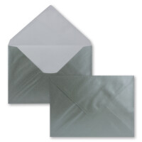 150x Einzelkarten Set mit Briefumschlägen DIN A6 / C6 in Silber (Metallic) - 14,8 x 10,5 cm - ohne Falz